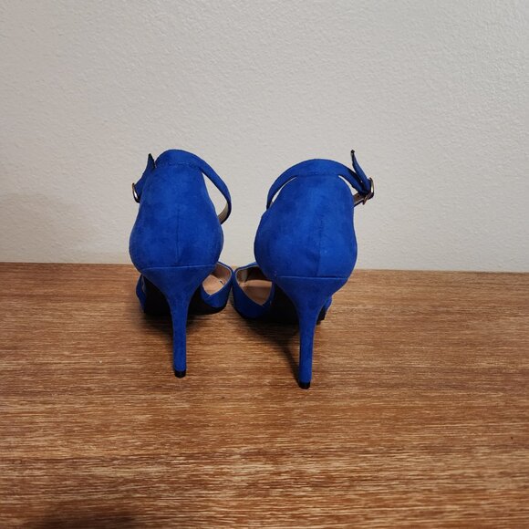 Closed Toe Strappy Pointed High Heel Suede Pumps- SIZE 10 - Picture 6 of 10